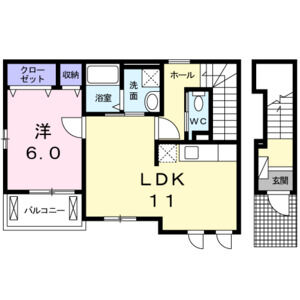1LDK 間取り図