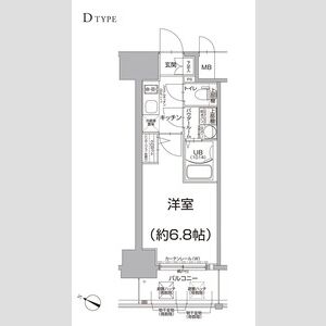 1K 間取り図