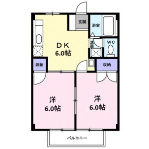 2DK 間取り図