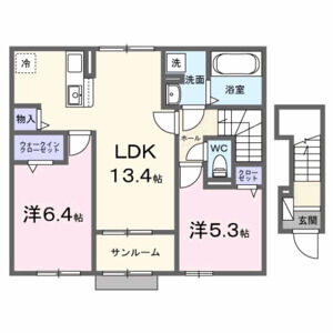 2LDK 間取り図