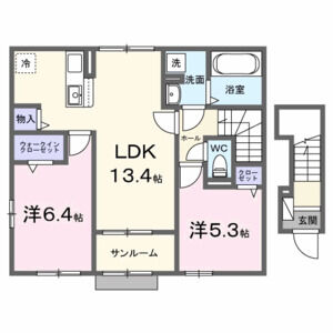 2LDK 間取り図