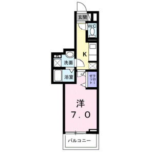 1K 間取り図