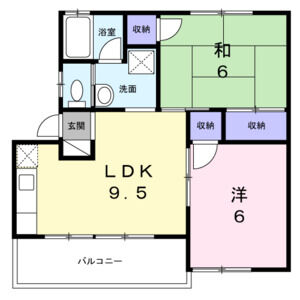2DK 間取り図