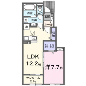 1LDK 間取り図
