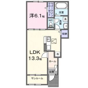 1LDK 間取り図