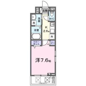 1K 間取り図