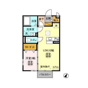 1LDK 間取り図