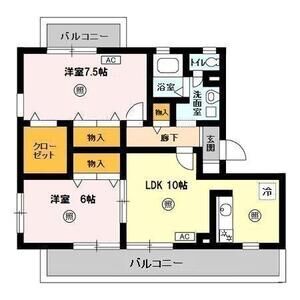 2LDK 間取り図