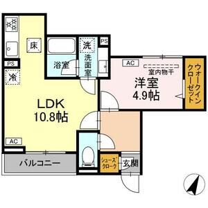 1LDK 間取り図