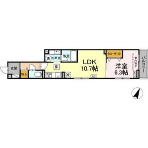 1LDK 間取り図