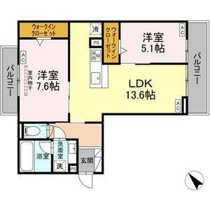 2LDK 間取り図