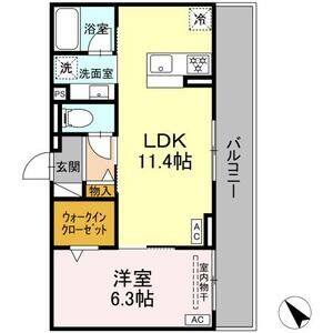 1LDK 間取り図