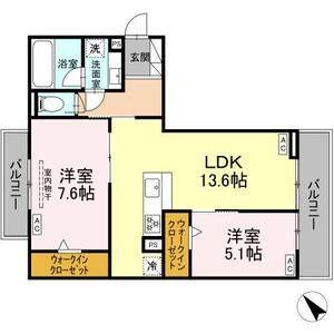 2LDK 間取り図