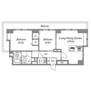 2LDK 間取り図