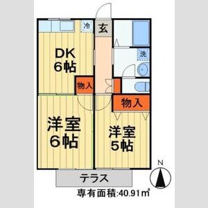 2DK 間取り図