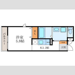 1K 間取り図