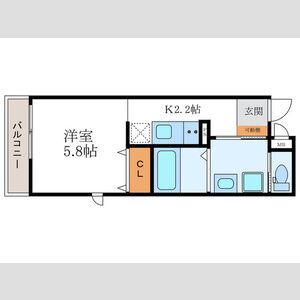 1K 間取り図