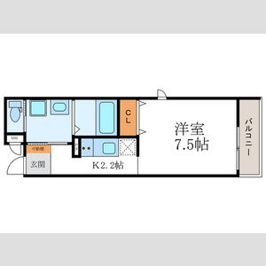 1K 間取り図