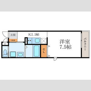 1K 間取り図