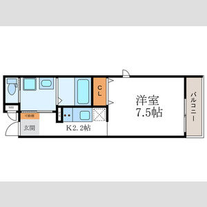 1K 間取り図