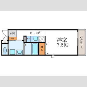 1K 間取り図