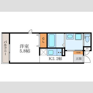 1K 間取り図