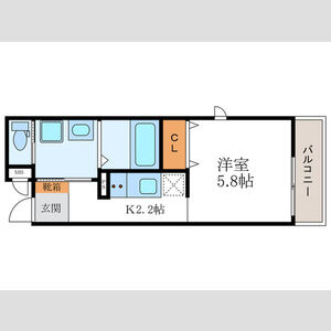 1K 間取り図
