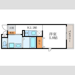 1K 間取り図