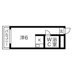 1K 間取り図