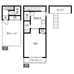 1DK 間取り図