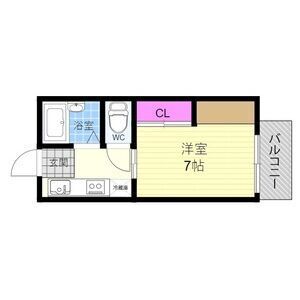 1K 間取り図