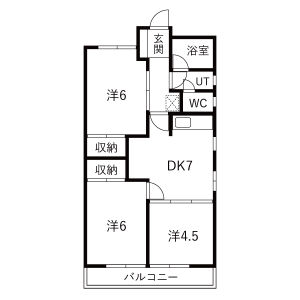 2LDK 間取り図