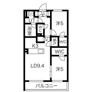 2LDK 間取り図