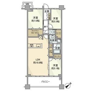 3LDK 間取り図