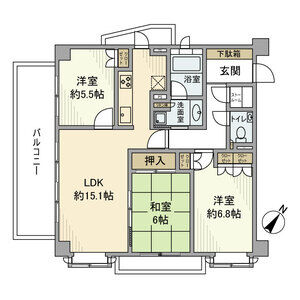 3LDK 間取り図