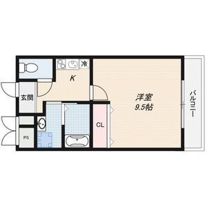 1K 間取り図