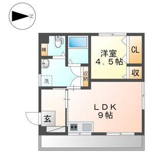 1LDK 間取り図