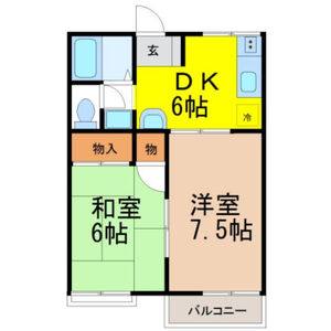 2DK 間取り図