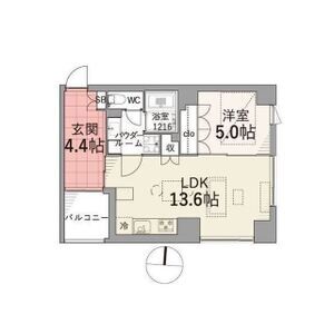 1LDK 間取り図
