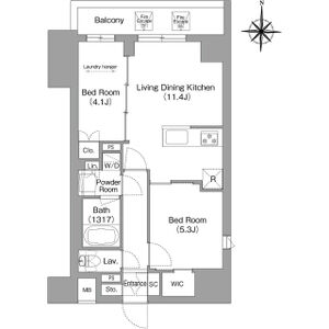 2LDK 間取り図