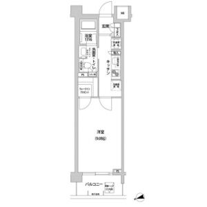 1K 間取り図