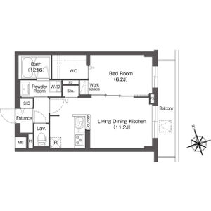 1LDK 間取り図