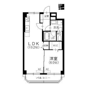 1LDK 間取り図