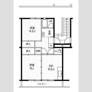 2DK 間取り図