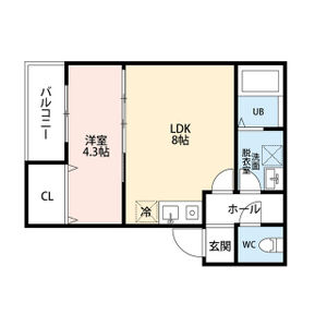 1LDK 間取り図