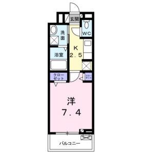 1K 間取り図
