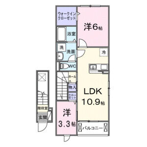 2LDK 間取り図