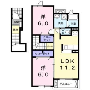 2LDK 間取り図