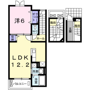 1LDK 間取り図
