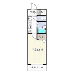 1K 間取り図